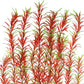 Aquarium Plastic Plants Large, Artificial Plastic Long Fish Tank Plants Decoration Ornaments Safe for All Fish 21 Inches Tall (J07 Wine&Green)
