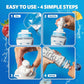 Cirkul 22oz. White Plastic Grip Squeeze Water Bottle & Sport Lid, BPA-Free, Non-Slip Design for Gym, Biking & Sports