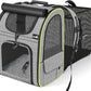 Pecute Pet Carrier Backpack with Shade Cover, Large Cat Carrier Backpack, Expandable Cat Backpack with Breathable Mesh for Medium Large Cats, Small Dogs, Dog Backpack Carrier for Travel Hiking