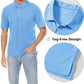 MAGCOMSEN Men's Polo Shirts 3 Buttons Casual Work T Shirts Quick Dry Short Sleeve Golf Shirt Pique Jersey Outdoor Performance