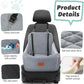 Dog Car Seat for Medium Dogs Up to 35lbs,Fully Detachable and Washable,Easy to Install with Adjustable Straps,Anti-Slip Bottom Travel Car Bed for Pets,Two Side Pockets(Grey,Medium)