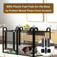 Puppy Playpen 8 Panels Small Dog Fence Outdoor Indoor Use 24" Height Anti-Rust with Doors Portable Dog Play Pen for RV Camping Yard, Total 15FT, 17 Sq.ft, Snowy Black