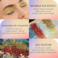 FANDAMEI Face Glitter, 2 PCS Face Glitter Gel 18 Grids, Body Hair Glitter for Kids Women for Makeup, Halloween Rave Concert Face Paint Glitter