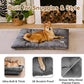 FUNNY FUZZY 35×23 Washable Dog Crate Bed,Orthopedic Cushion Mattress for Large Dogs-Fits 36 Inch Dog Crates, Reversible,Durable & Comfortable Pet Bed,L,Charcoal Grey