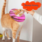 Cat Cone Collar Soft, Adjustable Cat Recovery Collars Kitten Cones to Stop Licking, Cute Donut E Collar After Surgery, Anti-Lick Wound Healing Elizabethan Collar for Kittens (Pink, Medium)