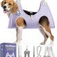 Dog Grooming Hammock Harness for Dogs & Cats with Pet Nail Clipper Trimmer - Cat Hanger Sling for Trimming Clipping Nails- Dog Hammock Restraint Bag for Small Medium Large pet （ Purple L）
