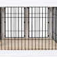 INTERNET'S BEST Decorative Dog Kennel with Pet Bed, Small Pet House, Double Door Indoor Crate, Engineered Wood & Wire Furniture, Side Table & Nightstand, Fits Small Dogs - White