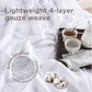 Threadmill Summer Queen Size Blanket| 4 Layer Cotton Gauze | Lightweight, Breathable, and Cozy for All Seasons | Versatile Muslin Blanket for Couch, Bed | White
