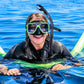Aegend Dry Snorkel, Dive Mask Easy-Breath Free Diving Snorkel for Snorkeling Scuba Diving Freediving Swimming, with Top Dry Valve and Food-Grade Silicone Mouthpiece