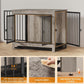 Dog Crate Furniture, Dog Crate End Table for Medium and Large Dogs,Wooden Cage Kennel Furniture Indoor, Modern Dog Crate with Multi-Purpose Removable Tray, Double-Doors Dog Furniture