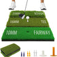Jkwokback 3-in-1 Golf Hitting Mat | Turf Golf Practice Mat for Swing, Putting & Chipping | Portable Golf Mats Practice Indoor/Outdoor Golf Hitting Mat with 8 Tees Golf Training Mat