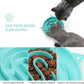Coomazy Silicone Slow Feeder Dog Cat Bowls, Interactive Puzzle Toy for Pets Dry/Wet Food Training, Keeps Dogs Cats Busy, Prevents Puppy Kitty Overeating (Cyan, 1.4 Cup)