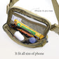 ODODOS Unisex Mini Belt Bag with Adjustable Strap Small Fanny Pack for Workout Running Traveling Hiking, Khaki Green