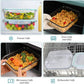 2Pack 9.8 Cups/ 78 Oz Large Glass Food Storage Containers with Lids, Glass Meal Prep Containers with Airtight Lids - BPA Free, Leakproof, Ideal for Food Storing/Serving, Microwave/Oven Safe