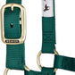 Weaver Equine Nylon Horse Halter, Triple-Ply Cheek Design, Original Non Adjustable Halters for Horses, Equine Tack,Average Size, Black