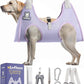 Dog Grooming Hammock Harness for Dogs & Cats with Pet Nail Clipper Trimmer - Cat Hanger Sling for Trimming Clipping Nails- Dog Hammock Restraint Bag for Small Medium Large pet （ Purple XL）