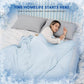 HOMFINE Cooling Blankets for Hot Sleepers - Summer Blanket Thin Lightweight Breathable Soft Double Side Enhanced Cooling for Bed Couch Sofa, Keep Cool for Night Sweats (Light Blue, 108 x 90 inches)