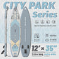 City Park 12'×35" Extra Wide Paddle Board with Seat, One-Stop Premium SUP Board Gears, Tailored 5 Fins, Stable Inflatable Stand Up Paddle Boards for Youth/Adults of All Levels