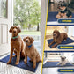 Muddy Mat® Pack of 3 Highly Absorbent Microfiber Dog Door Mat and Pet Rug, Non Slip Thick Washable Area Mat Soft Chenille for Kitchen Bathroom Bedroom and Outdoor - Navy Blue Small, Medium & Large