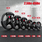 GIKPAL 2-inch Rubber Olympic Grip Weight Plates for Strength Training, Weightlifting in Home & Gym, Barbell Weights Plates Set (2.5/5/10/25/35/45 LB)