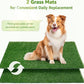 LOOBANI 45x29in Large Dog Grass Potty Tray - Dog Litter Box with 2-Pack Replacement Artificial Grass Puppy Training Pads - Potty Tray for Balcony Apartment Indoor Outdoor Use