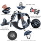 Timos Dog Harness Large Sized, No Pull Pet Harness with Neck Lockable Snap,No Choke Front Clip Dog Reflective Vest,Adjustable Metal Rings 3 Buckles,Easy Control Handle for Large Dogs Royal Blue L