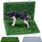 Dog Potty for Indoor or Porch with Foldable Silicone Stand Tray Large, 35 x 25 Inch Dog Grass Pad for Puppy Training, Reusable Artificial Grass Pee Pad, Indoor Outdoor Pet Toilet for Small Medium Dogs