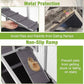 GUTINNEEN Rabbit Hutch Indoor with Chew-Proof Ramp, 62" L Wooden Rabbit Cage with 6 Casters, Bunny Cage with 2 Trays and 2 Story for Small to Medium Animals (Gray)
