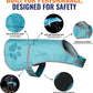 Dog Reflective Vest – Hi-Vis Fluorescent Visibility That Helps to Safeguard Your Pet On/Off Leash in Urban & Rural Areas (Teal, X-Small)