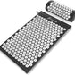 ProsourceFit Acupressure Mat and Pillow Set for Back/Neck Pain Relief and Muscle Relaxation, Large - Gray/Gray
