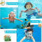 Kids Swim Goggles with Nose Cover, Snorkel Diving Mask Anti-Fog Anti-UV, Snorkeling Gear Swimming Goggles for Kids 3-14 2PCS