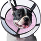 Soft Dog Cone Collar, Comfortable Pet Recovery Neck Collars After Surgery for Large Medium Dogs, Plastic Breathable Elizabethan Dog Head Circle Stop Licking, Adjustable Cones 20cm /8" Long (M Pink)