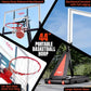 Crank Lift Basketball Hoop Outdoor 7.5-10ft Adjustable Portable Basketball Goal for Youth and Adults 44" 50" and 54" Patented Angle Adjustable PC Backboard and Large Fillable Base