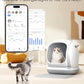 Meowant Self Cleaning Litter Box, Automatic Litter Box Self Cleaning with APP Control, 75L Extra Large Open Low Entry Smart Cats Litter Boxs for Multi-Cat Compatible Senior Cats Large Cats