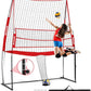 Volleyball Training Equipment, Volleyball Practice Net System Update Freely Adjustable, Portable Volleyball Net for Backyard Indoor Outdoor Hitting Serving Passing Practice