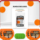 Combo Bundle of Durable Magnetic Lacrosse Goal Targets/Hockey Targets with 4 Pearl Lacrosse LT Textured Balls and 4 Tethers| Lacrosse Net Goalie Targets