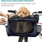Navaris Pet Carrier for Bikes - Bike Basket Dog Carrier - Ideal Carriers for Small to Medium Dogs Up to 10kg (22lbs) - Drawstring Bag with Secure Locks and Strap - Blue