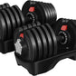 Yaheetech Adjustable Dumbbell Set 28/40/52.5/90LBS Adjustable Dumbbells Fast Adjust Dumbbell Weight Set with Anti-Slip Handle and Tray for Men/Women Home Gym Strength Training Equipment Single/Pair
