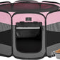 A 4 Pet Portable Cat Play Pen for Cats, 27" Foldable Kitten Playpen for Puppy/Cat/Rabbit/Chick, with Removable Zipper Top & Mesh Panel(11”W × 7.5”H)