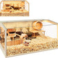 Hamster Cage Chewproof, Large Hamster Cages and Habitats, Openable Top with Acrylic Sheets, Solid Built