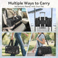 PETSFIT Soft-Sided Cat Carriers & Car Seats with Patent Safe Buckles, Clip-On Harness, 18"x11"x11" Airline Approved Pet Carrier - 9 lbs Capacity (Black)