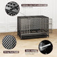 48/42 Inch Heavy Duty Indestructible Dog Crate Steel Escape Proof, Indoor Double Door High Anxiety Cage, Kennel with Wheels, Removable Tray, Extra Large XL XXL