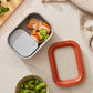 Caraway 2pc Glass Food Storage Set - 2.6 Cup Food Containers (2) - Non-Toxic Ceramic-Coated Glass - Air Release Technology - Compact & Stackable Design - Mist