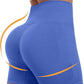 CHRLEISURE Women's 4 Packs Workout Gym Shorts, High Waisted Butt Lifting Scrunch Butt Seamless Booty Shorts