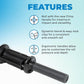 Chirp Focus Muscle Roller Handle, Muscle Roller Handle for Deeper Massage, Deep Tissue Rolling Massager for Neck, Shoulder, & Back Pain, Compatible with The 4-Inch Focus Wheel - 15.5" (39cm)