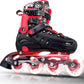 Inline Skates for Kids and Adult, Adjustable Fun Illuminating Skates for Girls, Boys, Women and Men Outdoor and Indoor, Beginner