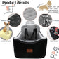 Dog Car Seat for Small/Medium Dogs,Pet Booster Seat with Harness,Memory Foam and Velvet,Safety Comfy Car Travel Pets Carrier,Interior Elevate,Washable and Detachable,Storage Pocket.(H-Black/Brown)