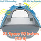 Beach Tent Pop Up Beach Sun Shade Tent with UPF 50+ UV Protection, Removable Floor Zippered Privacy & Ventilation Sun Shelter Family 3 to 4 Person