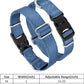 Mikivery Nylon Dog Collar with Quick Release Buckle Soft Adjustable Sturdy for Small Medium Large Dogs Haze Blue,L