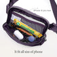 ODODOS Unisex Mini Belt Bag with Adjustable Strap Small Fanny Pack for Workout Running Traveling Hiking, Navy Cosmos